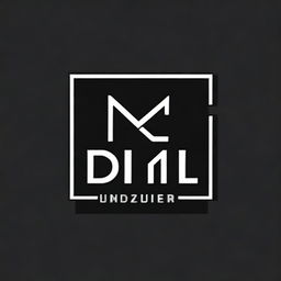 Create a logo for the company DMND with a black background and white font color.