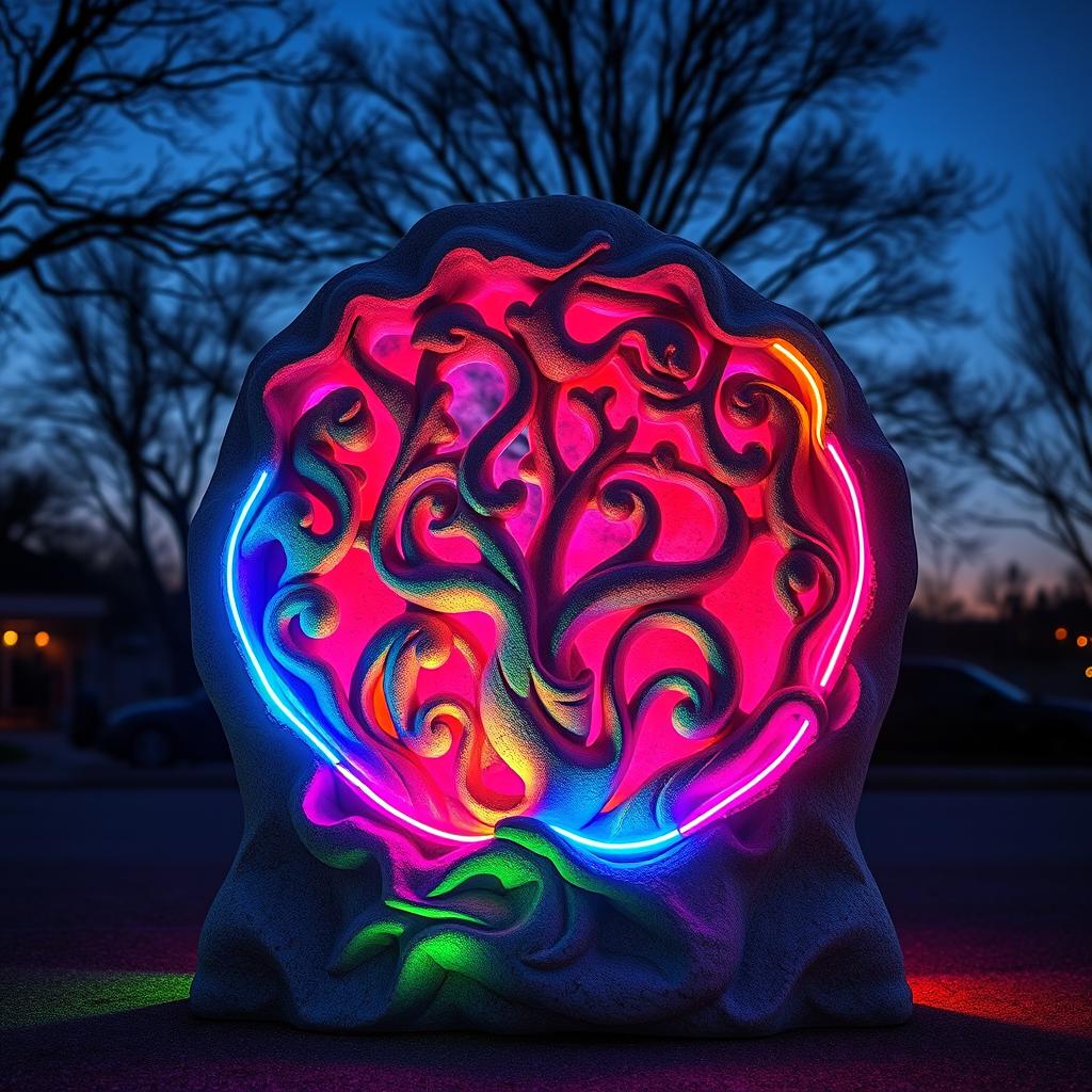 A stunning sculpture made from intricately carved stone, embodying the essence of the fertility universe and love