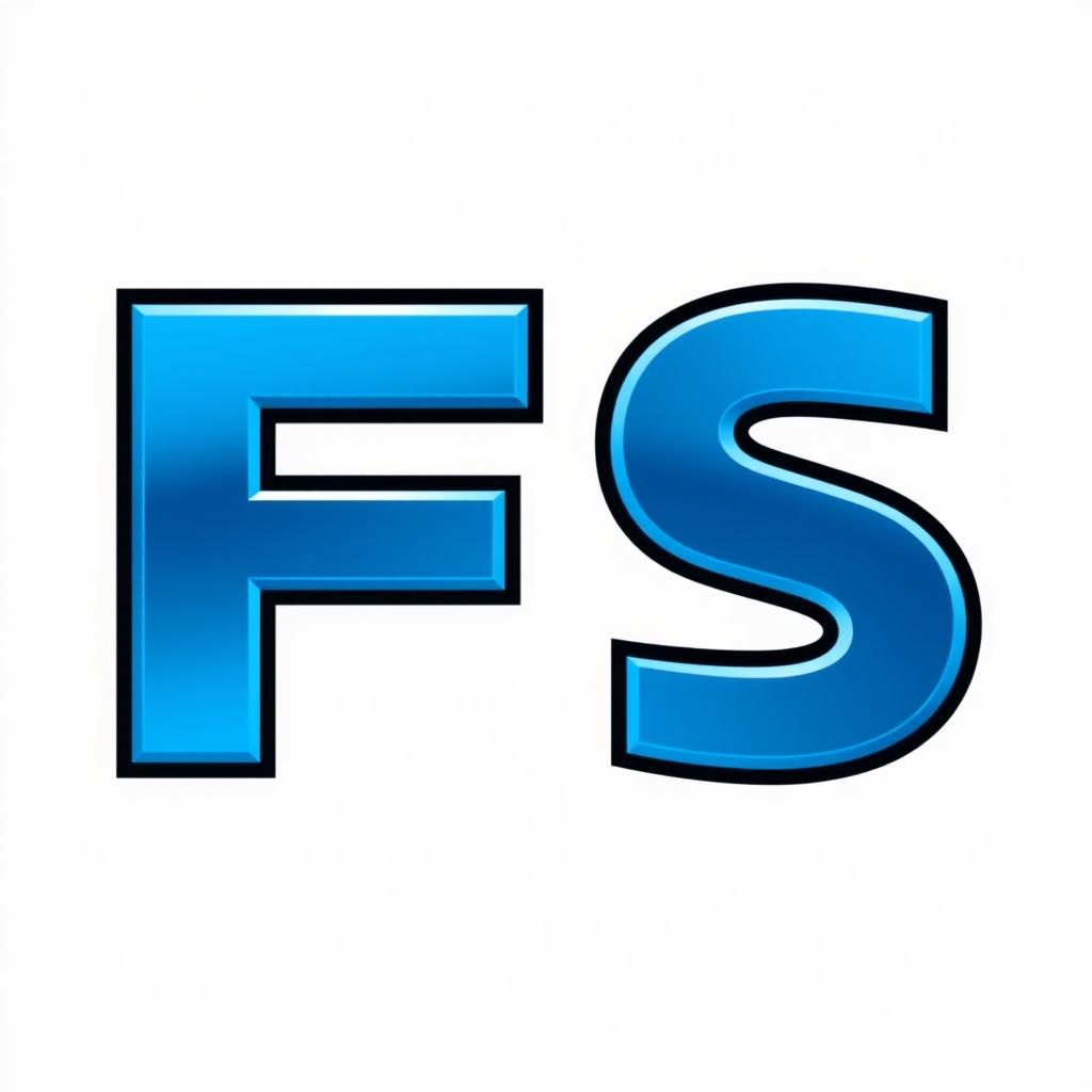 A sleek and epic logo featuring the letters 'FS' in a clear and bold design