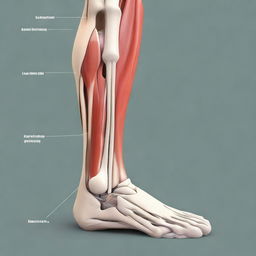 A detailed anatomical illustration highlighting the soleus muscle in the calf, showing a slouching posture that impacts this muscle and emphasizes the importance of proper body posture.