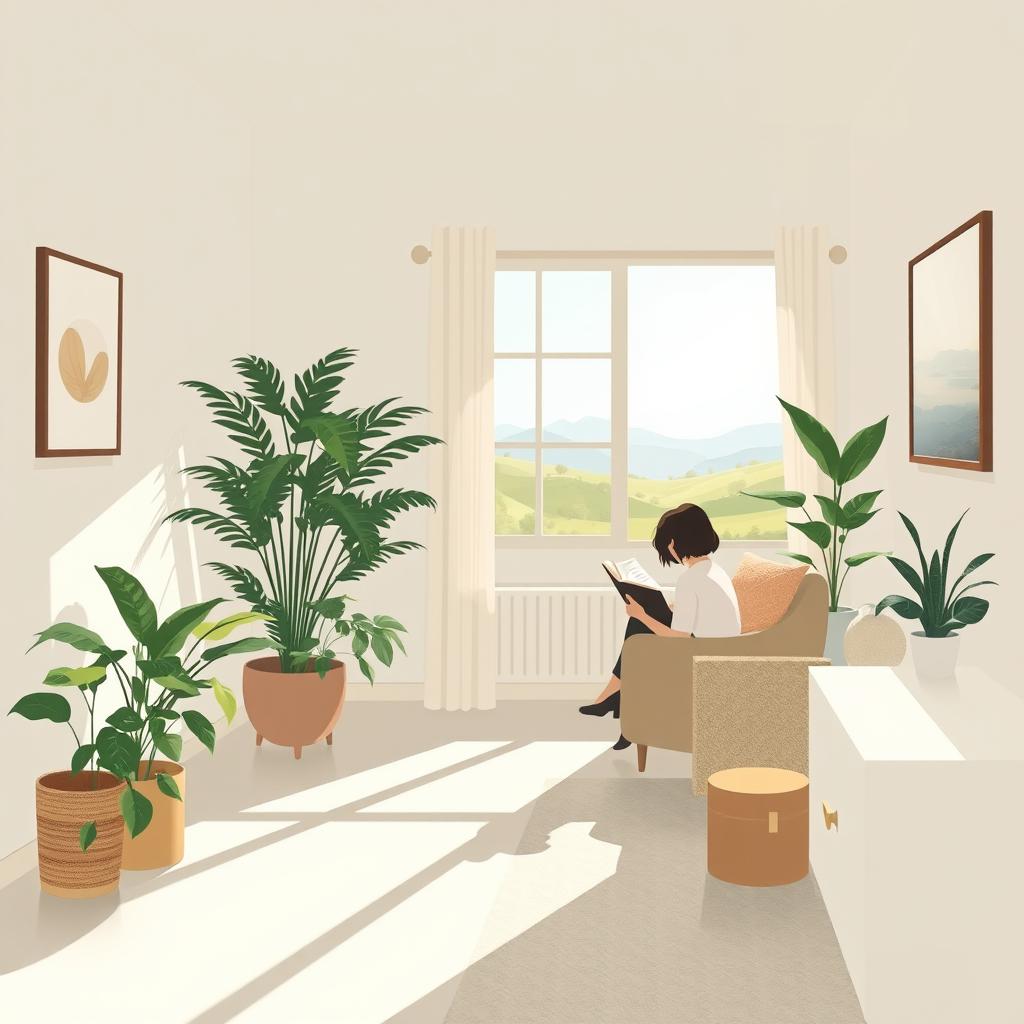 A thoughtful illustration depicting personal privacy as a serene and secure space