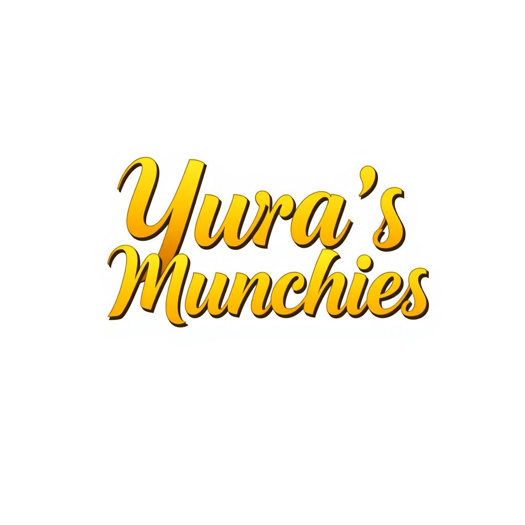 A modern and elegant logo design for 'Yura's Munchies'