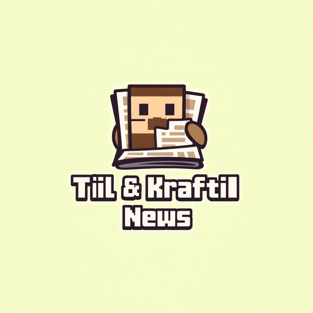 A stylish and simple logo for a company named 'Těžil & Kraftil News'