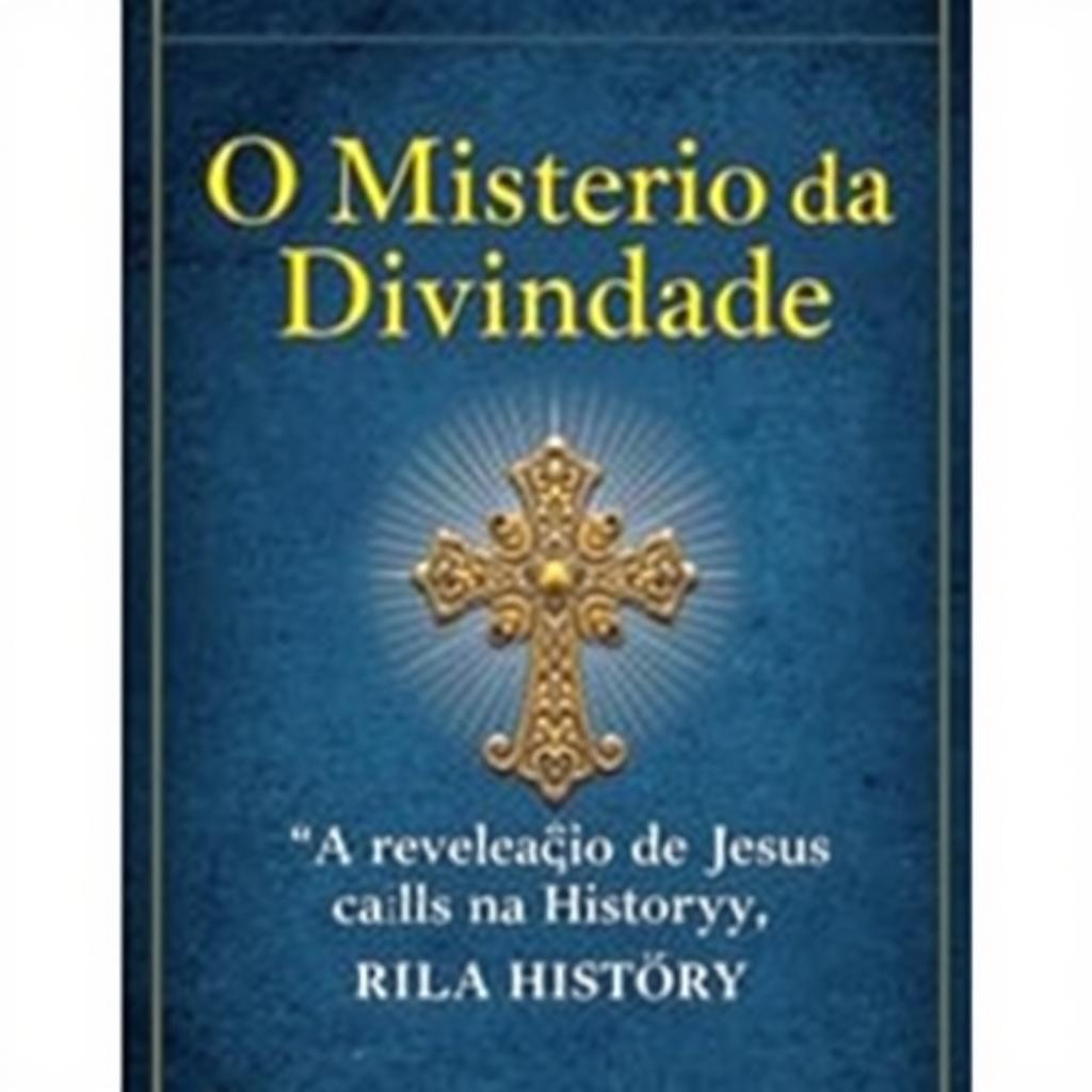A book cover titled 'O Mistério da Divindade: A Revelação de Jesus na História'