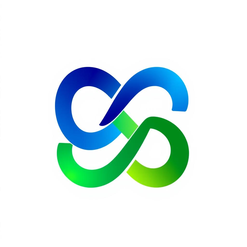 A modern, sleek logo design featuring a stylized letter 'S' integrated with an infinity symbol