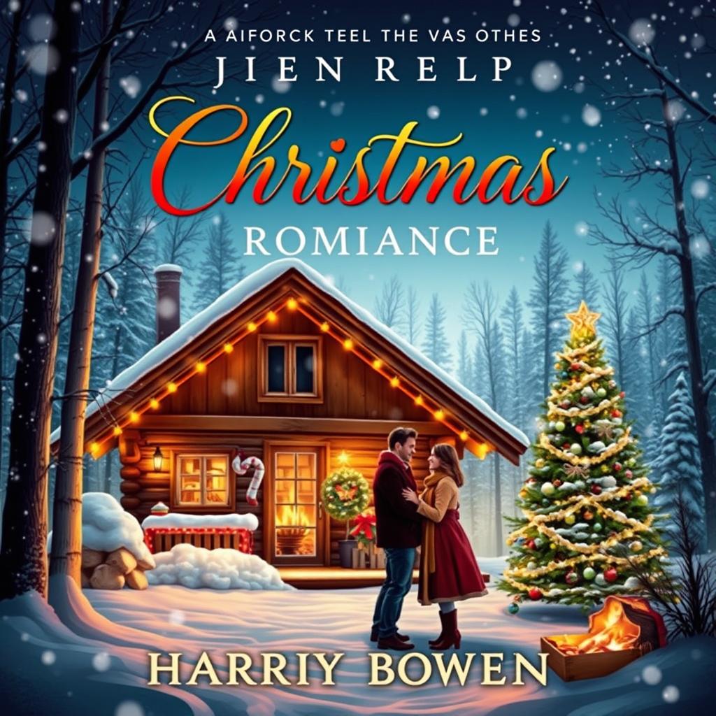 A heartwarming book cover design for a Christmas romance novel