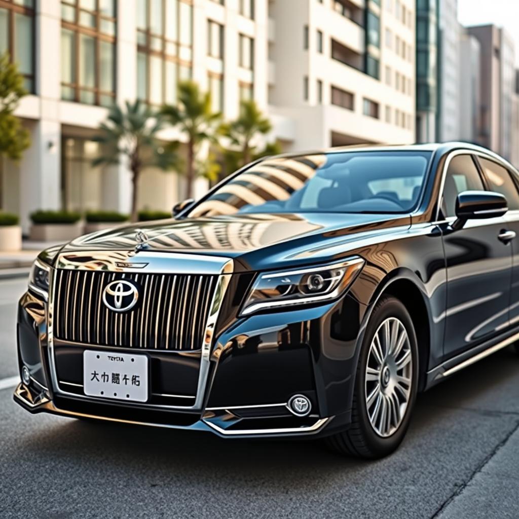 A luxurious and elegant Toyota Century car, featuring its iconic sleek lines and sophisticated design