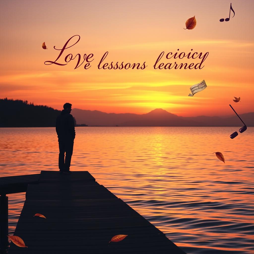 A poignant album cover depicting a bittersweet theme of love and nostalgia