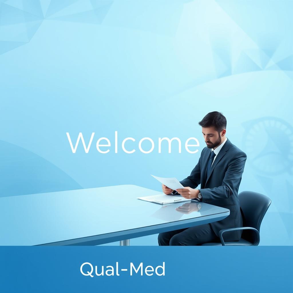 A modern welcome image featuring a quality auditor in a professional setting