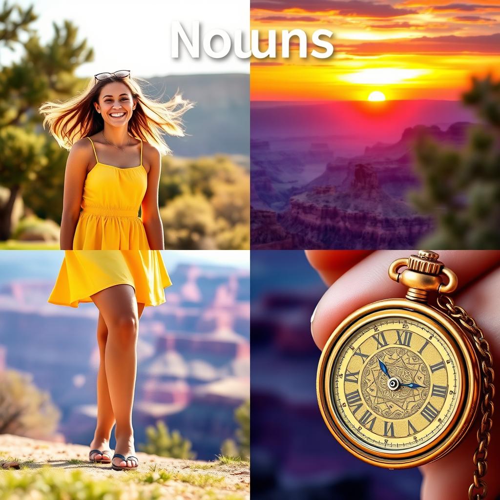 A vibrant visual representation for each category of nouns: 1