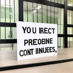 A motivational sign placed in a rehabilitative setting, bearing the message 'You can't prevent injuries, but you can recover from them'.