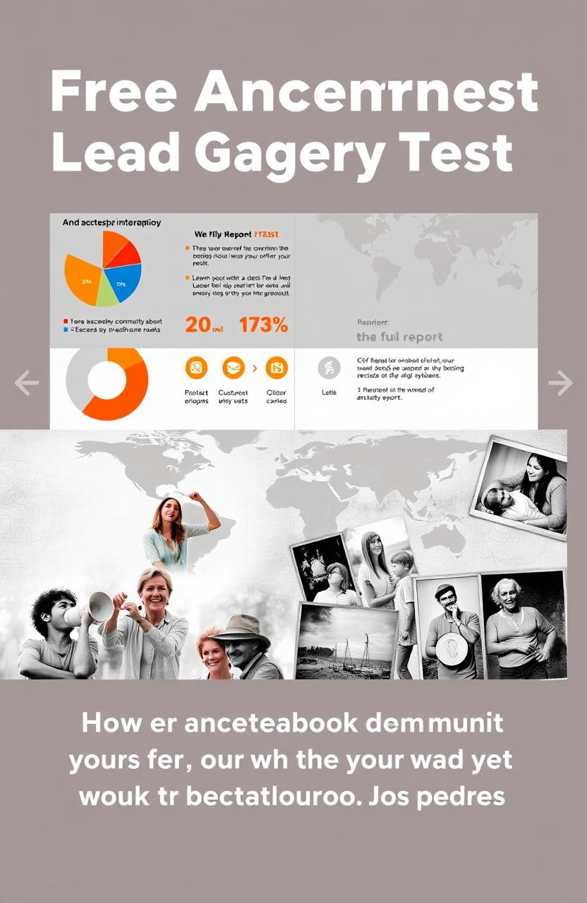 A visually appealing PDF lead magnet designed to attract an older Facebook demographic interested in a free ancestry test
