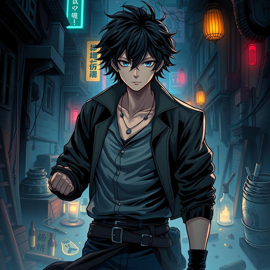 A striking manhwa style wallpaper featuring a character who embodies the 'jack of all trades' theme