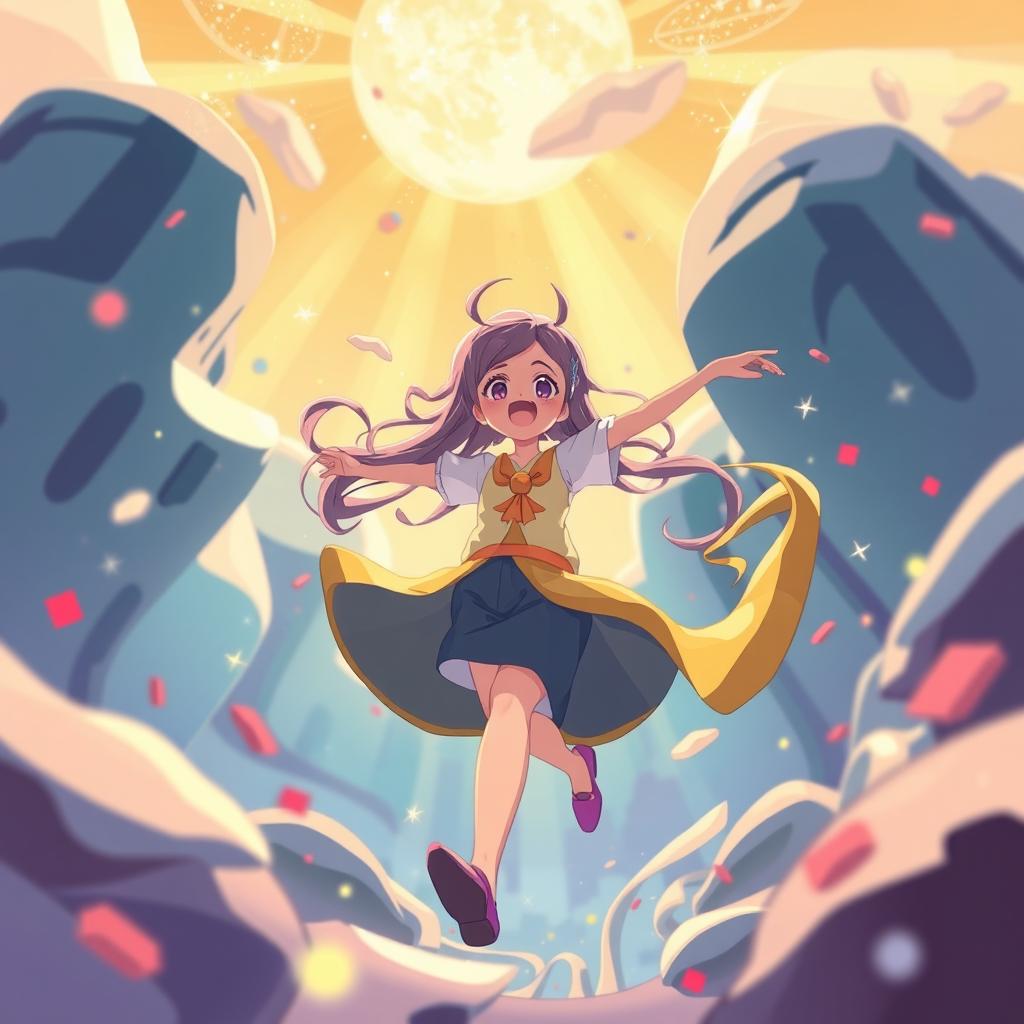 An animated illustration based on the provided picture, featuring vibrant colors and dynamic motion elements that capture the essence of the scene, maintain the character designs and details expressed in the original image while adding fluid animation effects such as swaying movements, sparkles, or rays of light to enhance the visual appeal