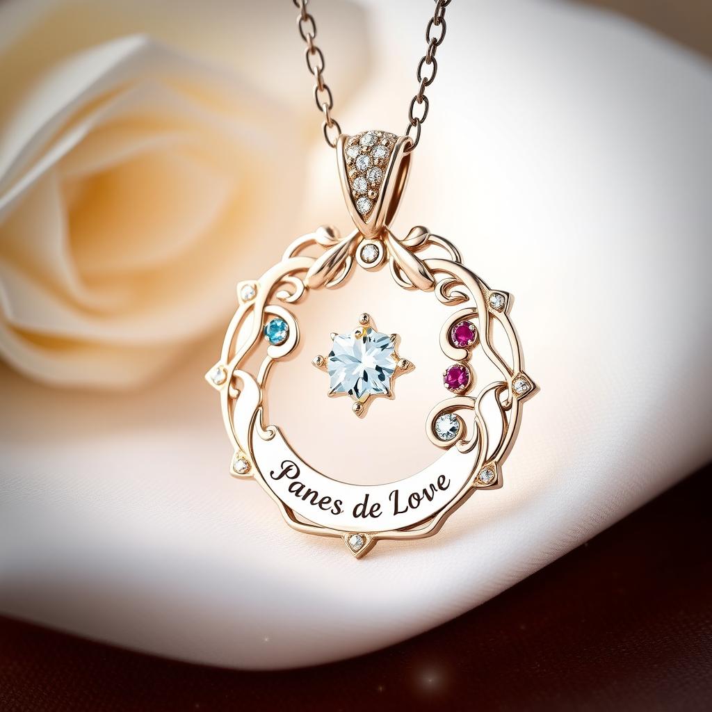A beautifully crafted personalized jewelry piece featuring intricate designs, with gemstones and engravings that reflect individuality