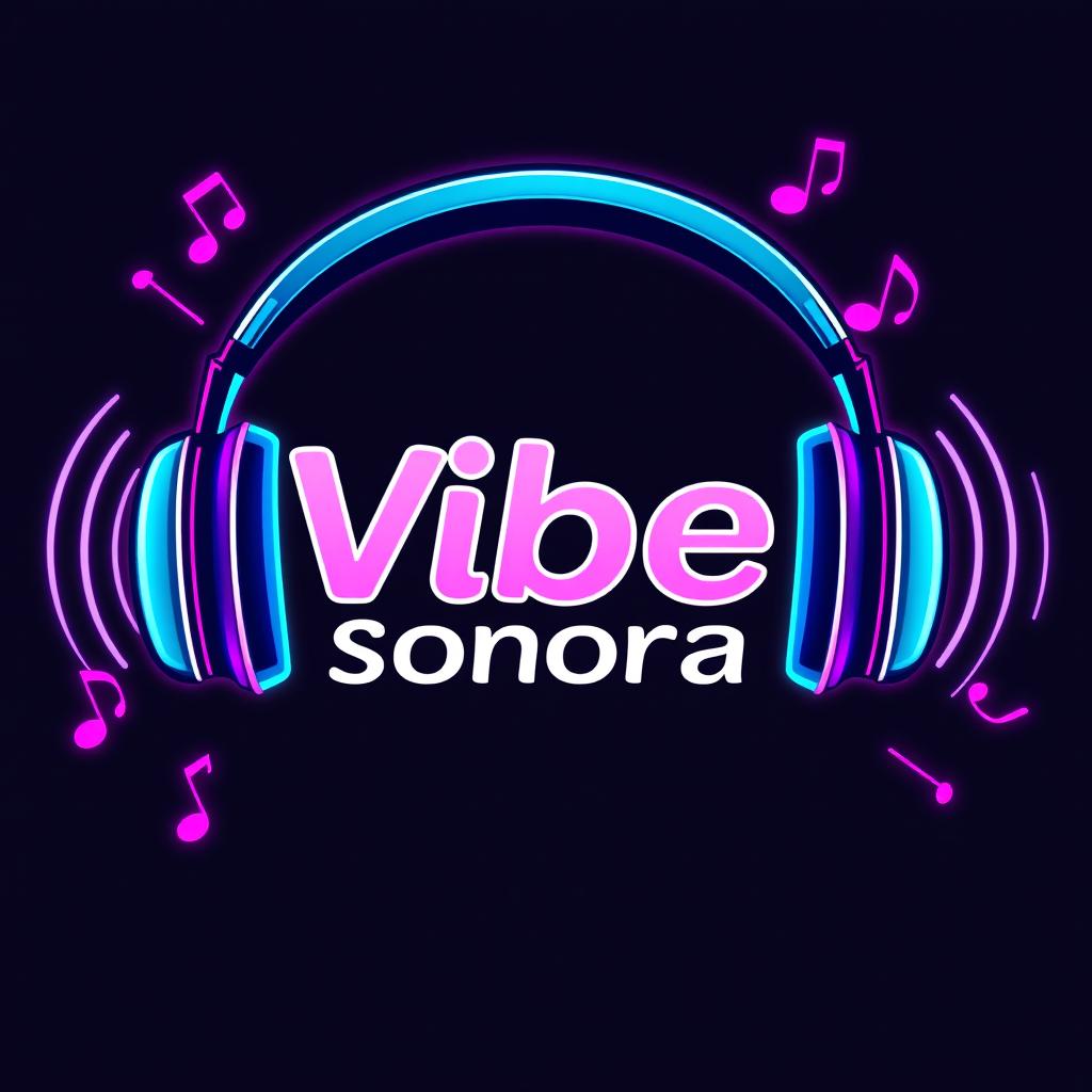 A vibrant and colorful logo for a YouTube channel called 'Vibe Sonora'
