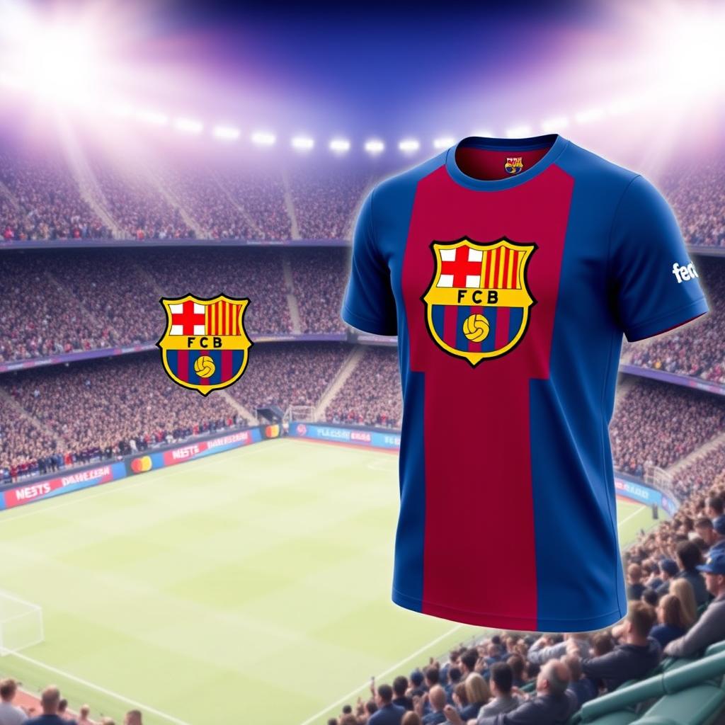 A fashionable t-shirt designed for FC Barcelona fans