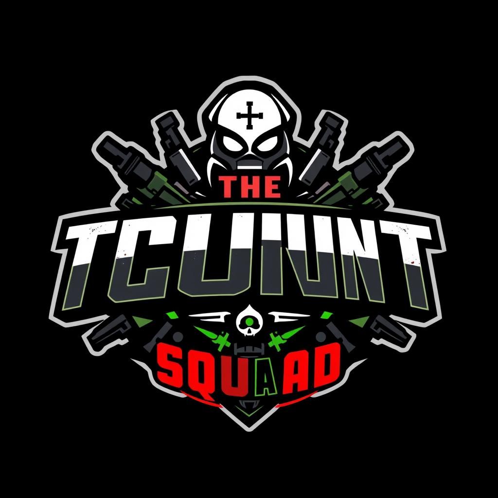 A dynamic logo for a video game group called 'The Cunt Squad', which primarily focuses on playing Call of Duty