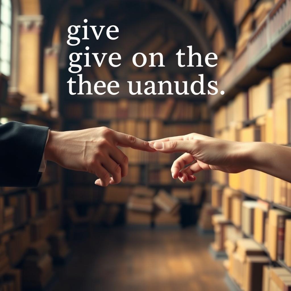 A symbolic artwork depicting the Russian proverb "give on the hands" (давать по рукам)