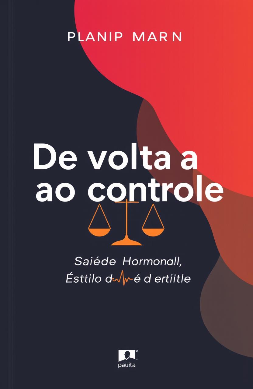 Book cover design for 'De volta ao controle, Saúde Hormonal, Estilo de vida e disfunção erétil'