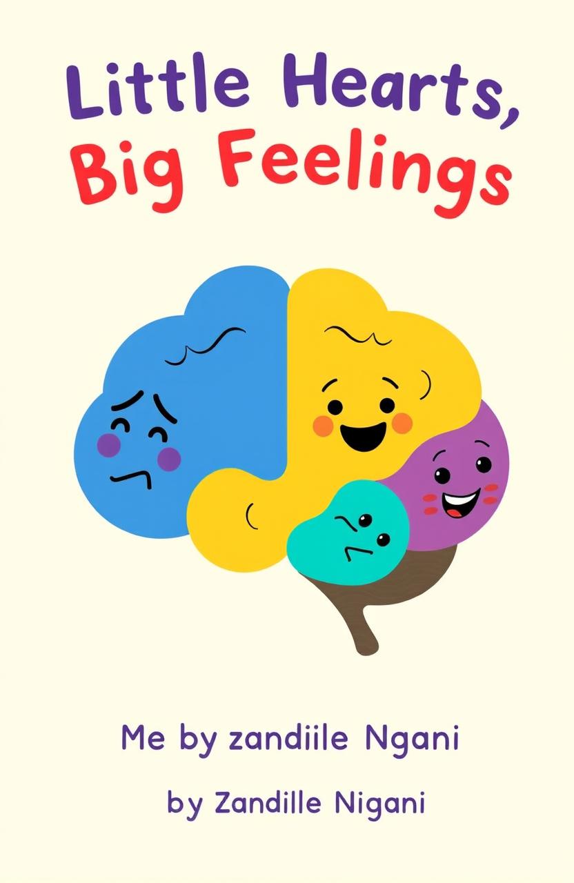 An illustrated brain designed to showcase different emotions in a fun and friendly way
