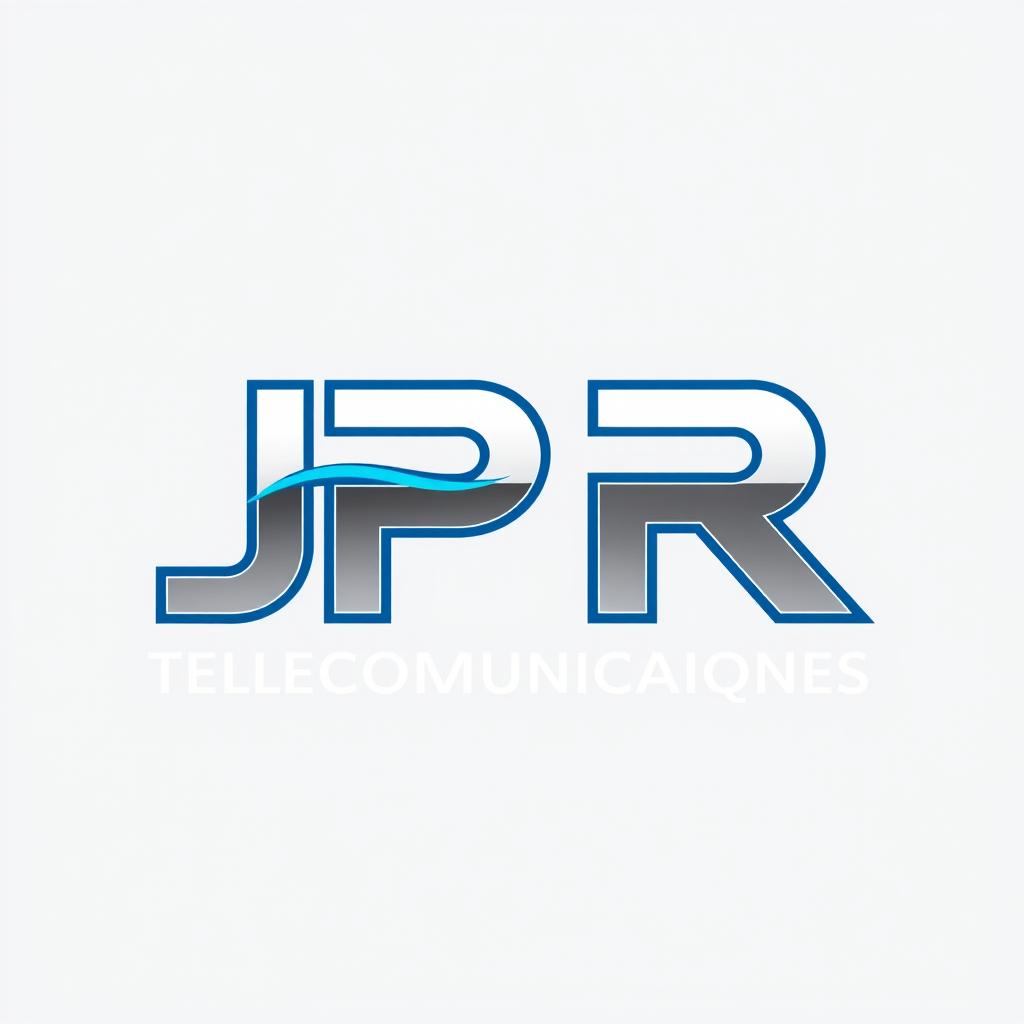 A logo design for 'JPR Telecomunicaciones' inspired by the logo of the School of Engineers of Peru