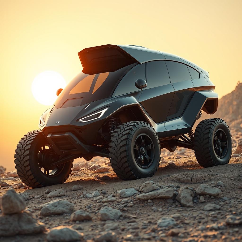 An impressive alien vehicle designed for extraterrestrial users, featuring strong legs and weak arms, standing at 3 meters tall