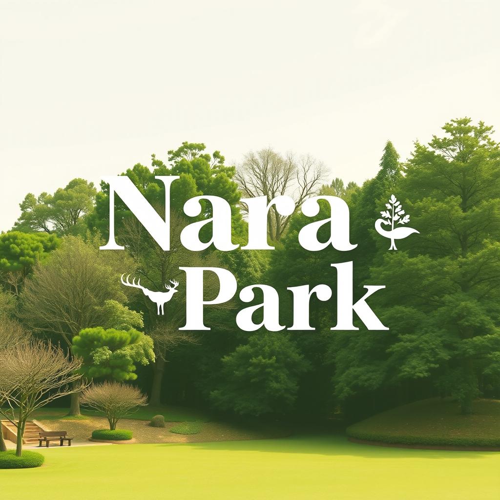 A logo design featuring the text "Nara Park" in a modern and minimalist style