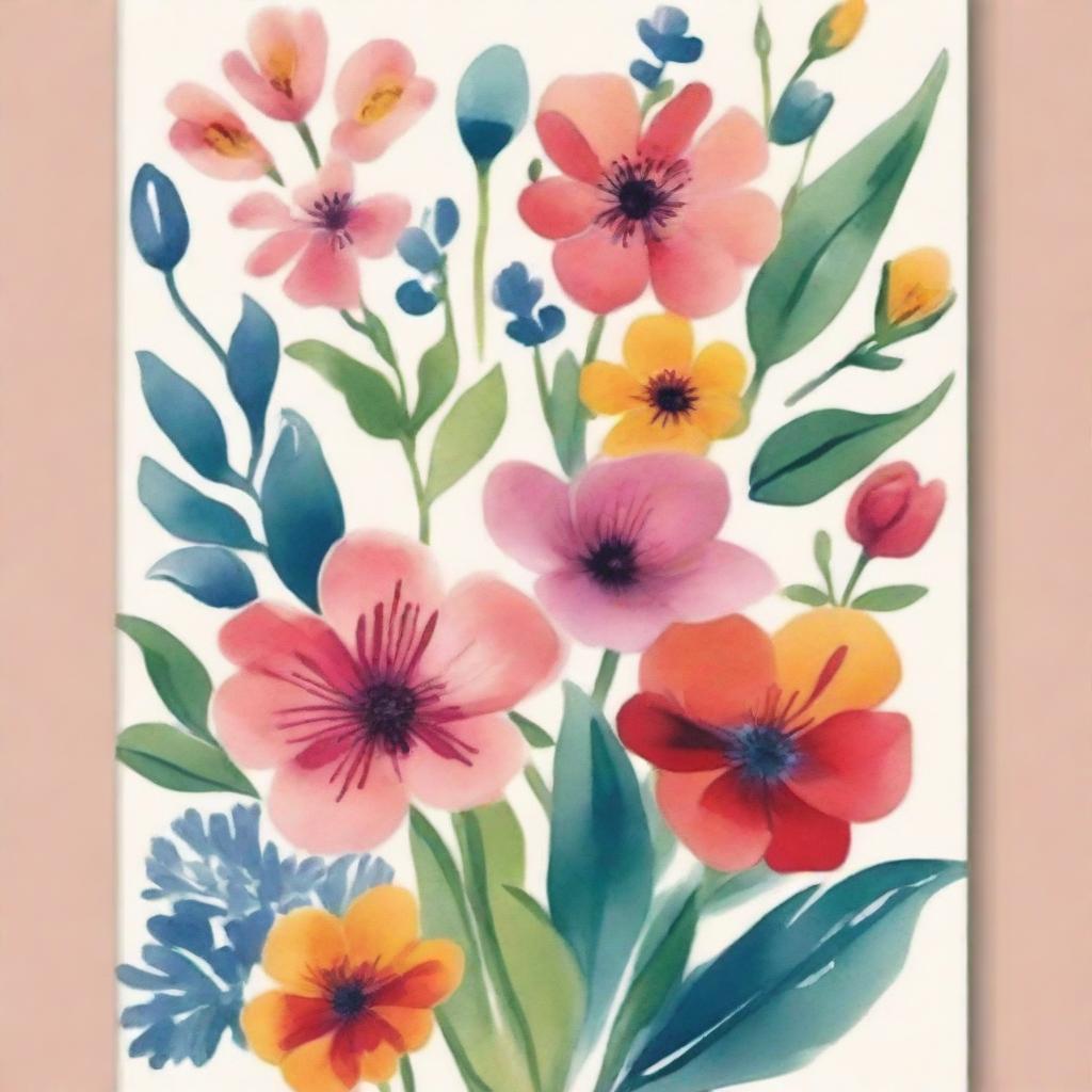 A high-quality book cover featuring a vibrant illustration of flowers