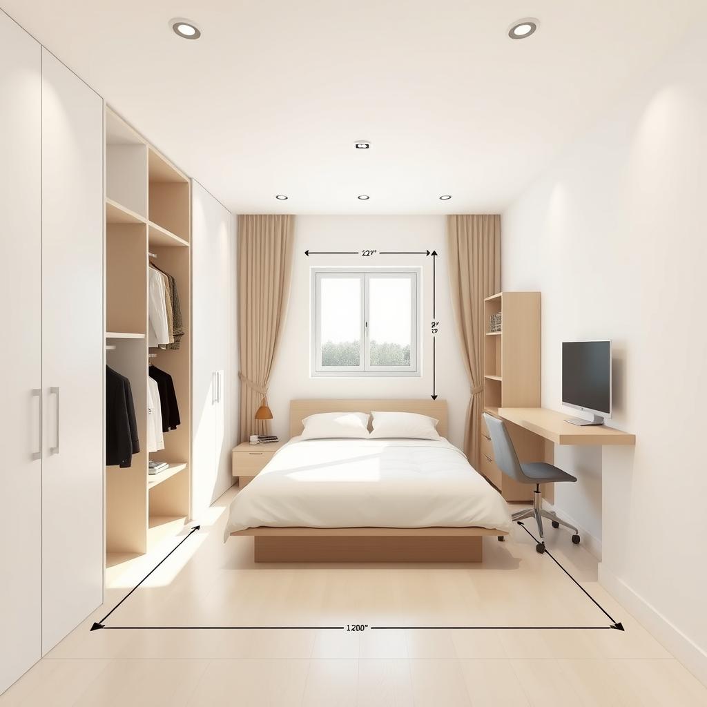 A modern and stylish design for a room measuring 2