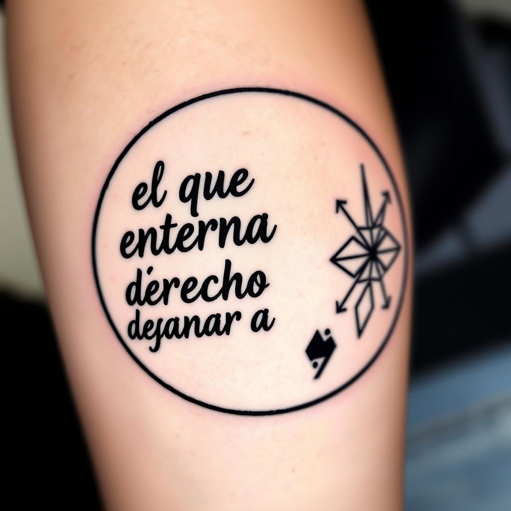 A striking tattoo design featuring a creative interpretation of the yin-yang symbol, emphasizing smooth lines and sharp contrasts