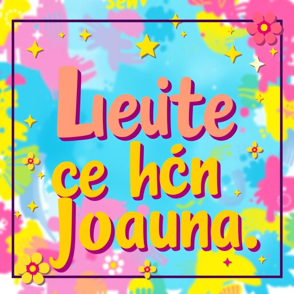 A vibrant and colorful poster with an inspiring quote in Spanish, featuring bold, cheerful letters
