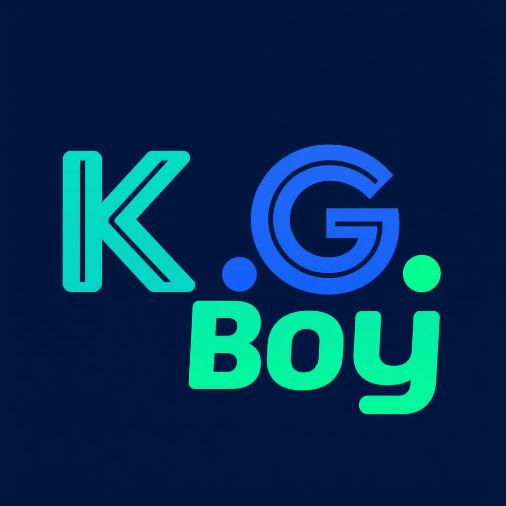 A modern and sleek logo design for the brand name 'KG