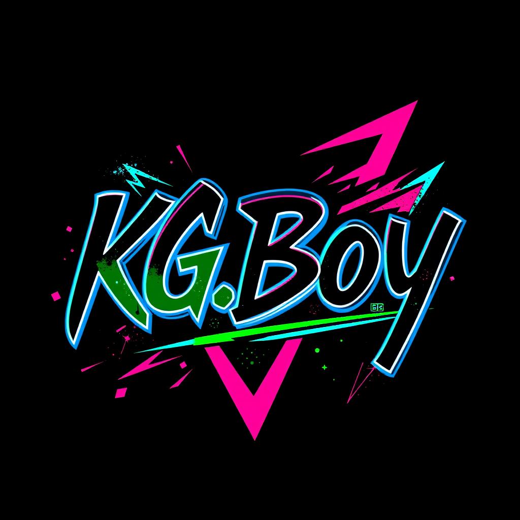 A stylish and modern text design featuring the phrase 'KG