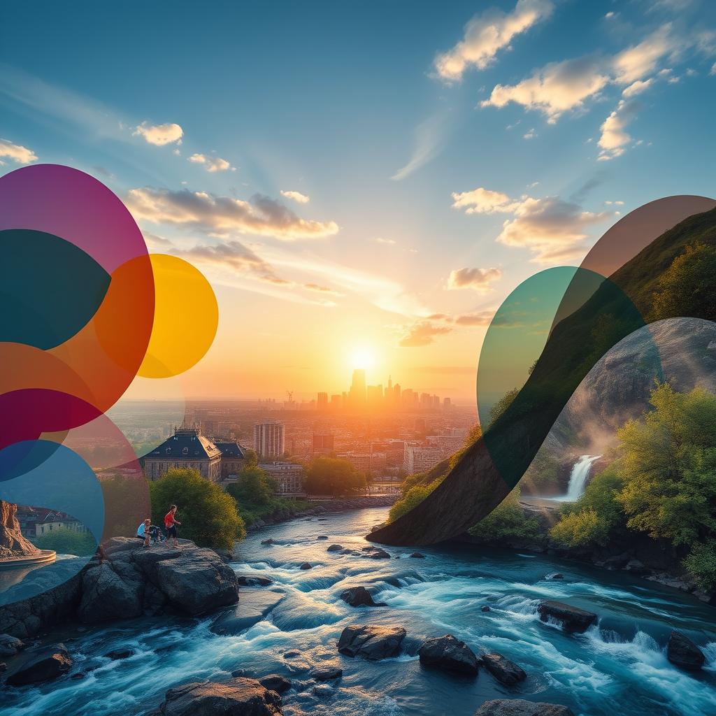 Enchanting Visual Journey: A Seamless Blend of Urban and Nature