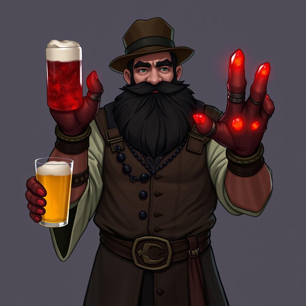 A character design of a Dungeons & Dragons bouncer-monk