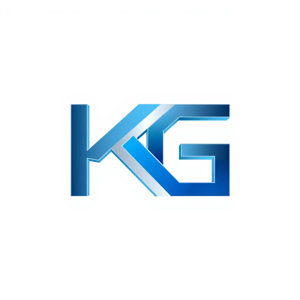 A modern and sleek logo design featuring the letters 'KG'