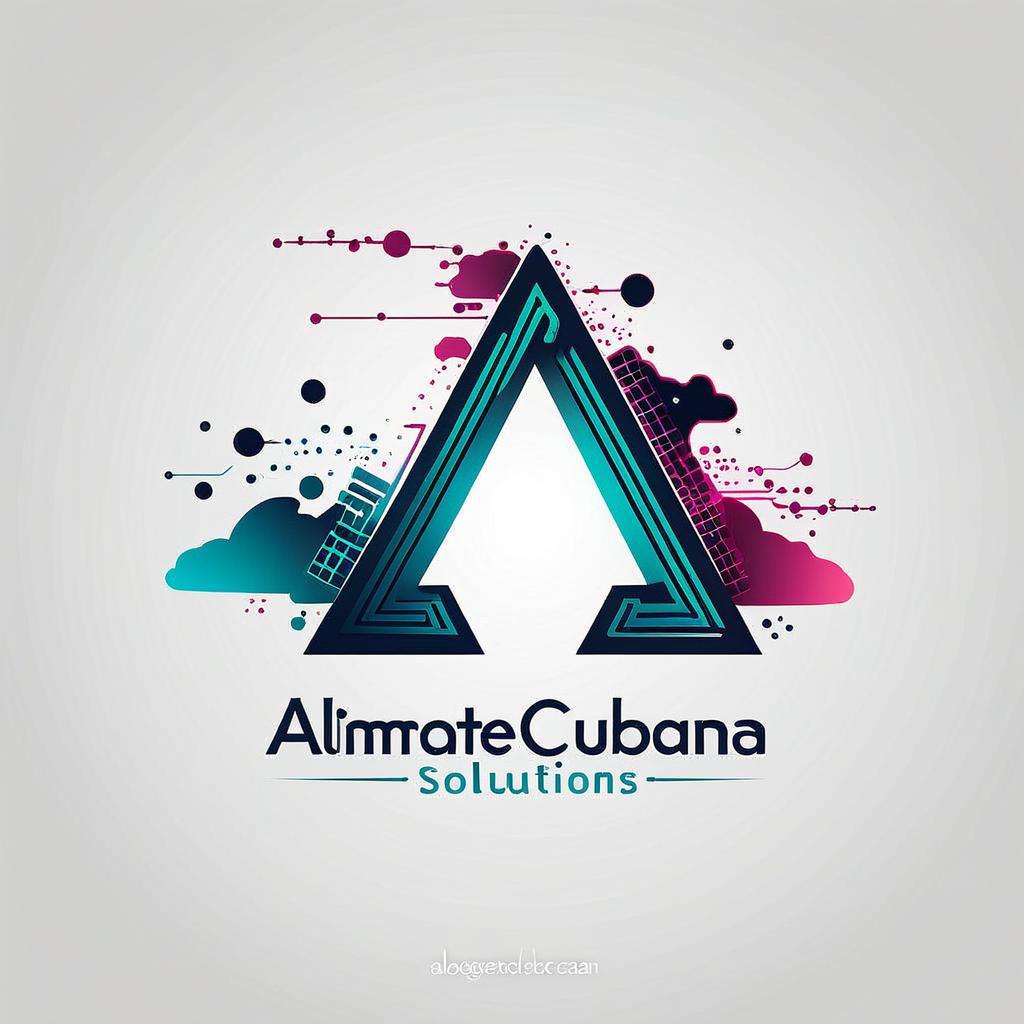 Créame o generame un logo Profecional Con estos datos: Nombre de la empresa: AlmaTech Solutions. Slogan: Tecnología con Alma Cubana Concepto de Logo Idea General: El logo podría combinar un símbolo abstracto con una tipografía moderna y minimalista. Por ejemplo: Ícono: Imagina una figura geométrica que integre, de manera sutil, líneas que asemejen circuitos electrónicos formando la letra “A” (de AlmaTech) o incluso un contorno abstracto del mapa de Cuba. Esto reflejaría la precisión de la tecnología y al mismo tiempo el arraigo local. Colores: Utiliza una paleta que incluya tonos de azul (confianza y profesionalismo), rojo (pasión e innovación) y blanco (claridad y modernidad). Tipografía: Una fuente sans-serif moderna, que aporte claridad y un toque futurista, para complementar el ícono. Detalles Adicionales para la Identidad de Marca