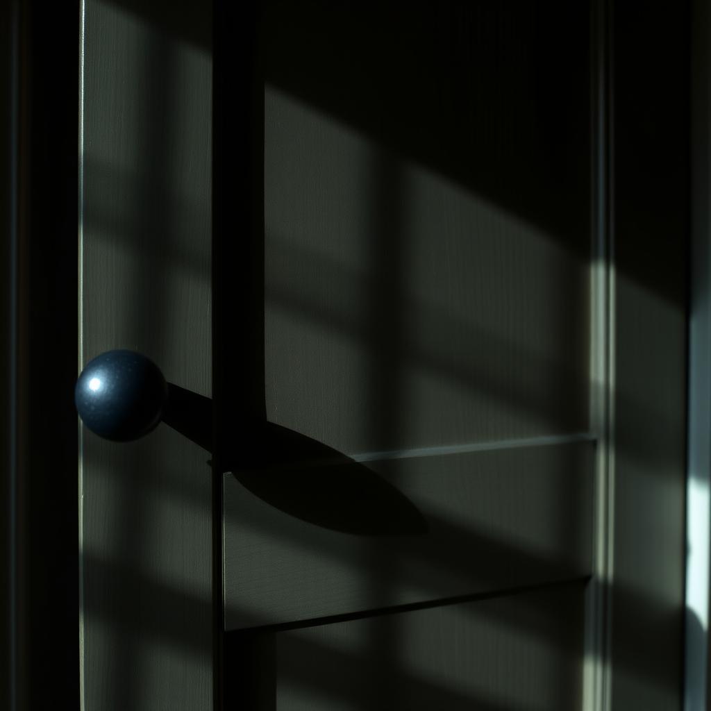 A close-up of a door, highlighting its texture and color