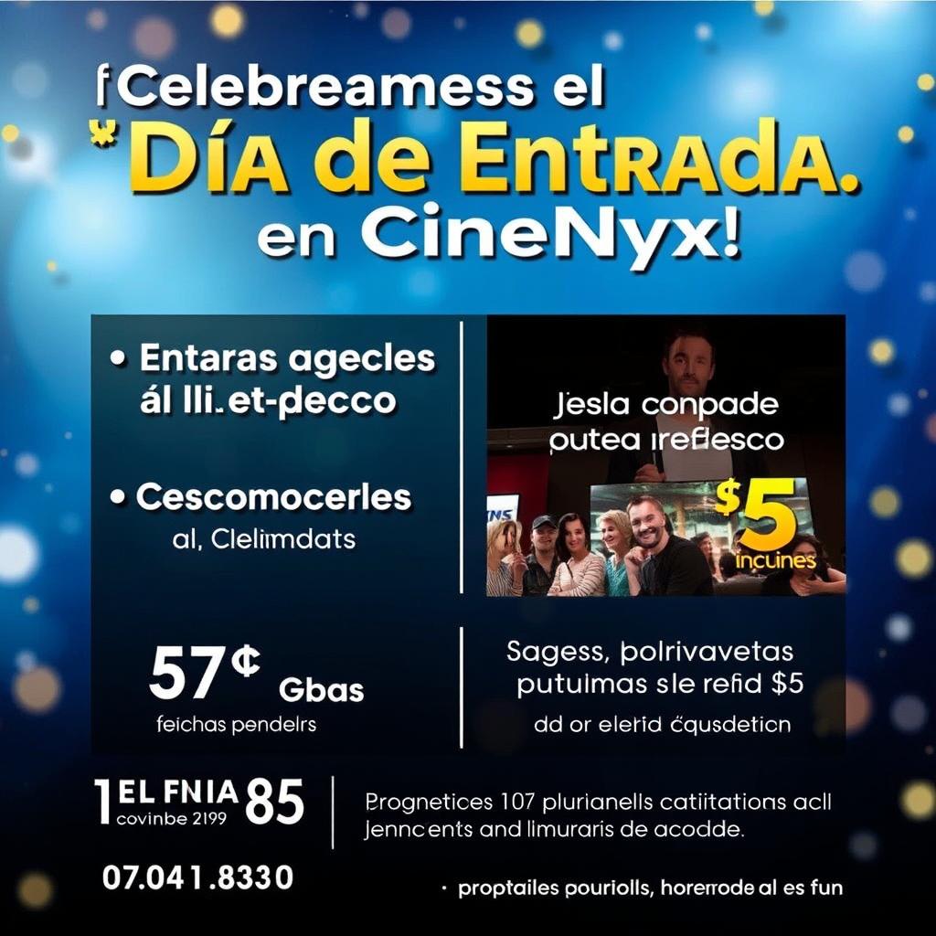 Un impactante poster publicitario para el 'Día de Entrada' en CineNyx