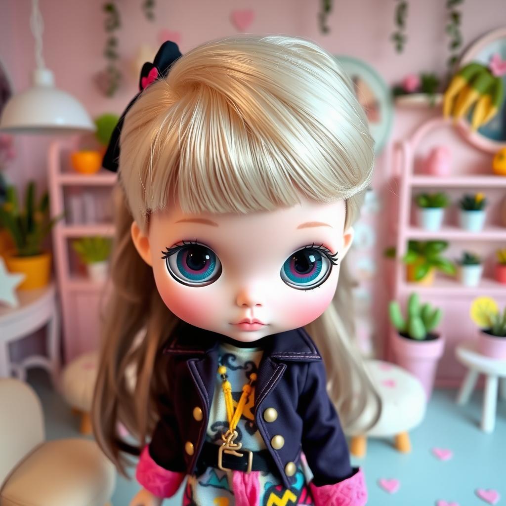 A customized Blythe doll that resembles the user