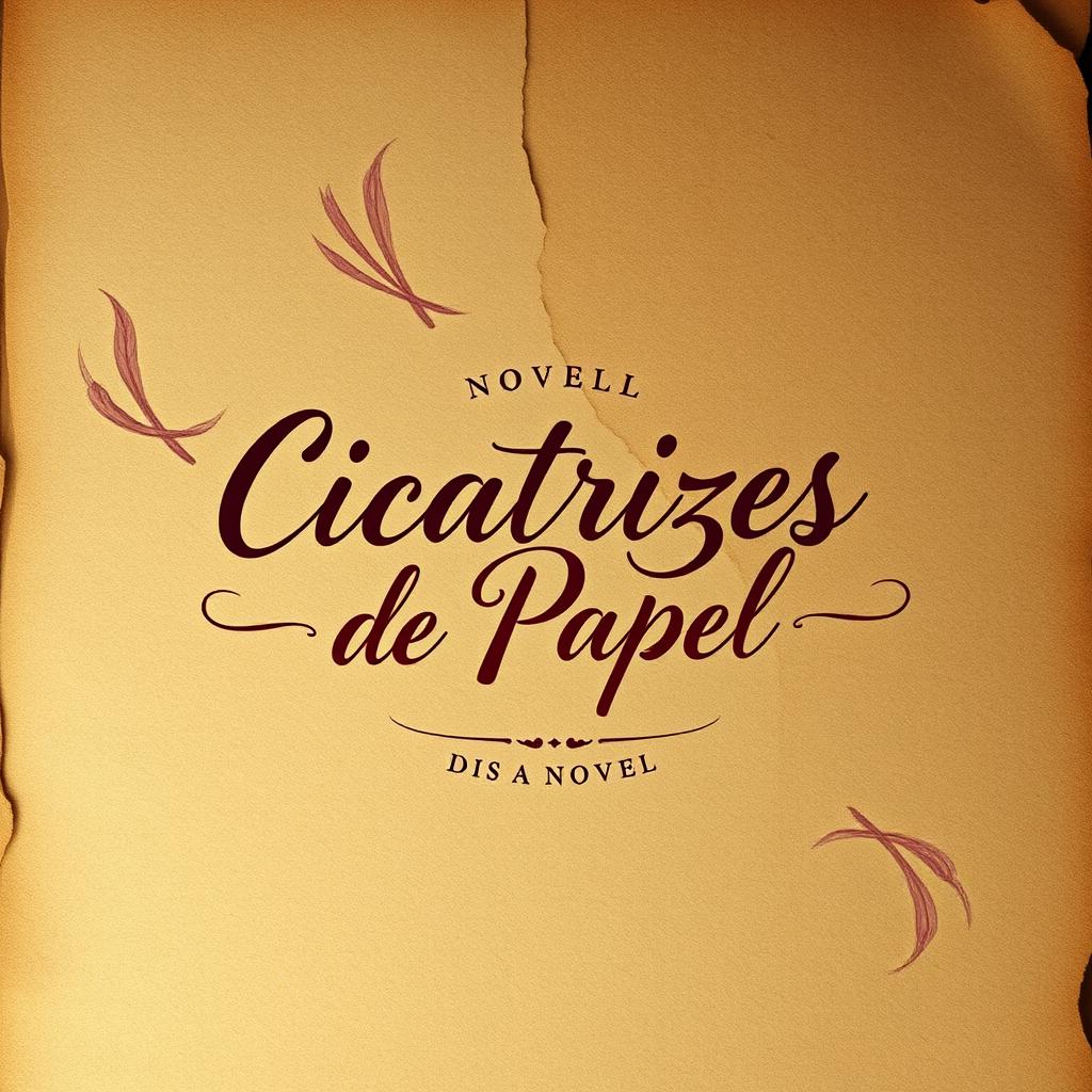 A captivating book cover for a novel titled 'Cicatrizes de Papel'