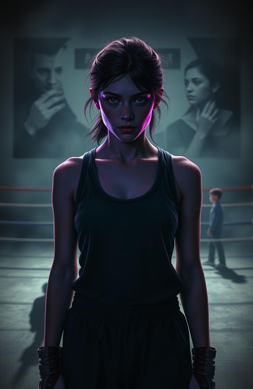 A dark realism concept art image capturing the deep emotional impact on a 16-year-old girl named Sara