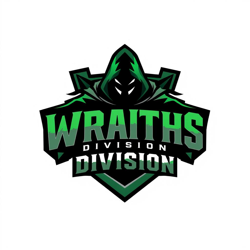 A striking and powerful logo design for an army division called 'Wraiths Division'