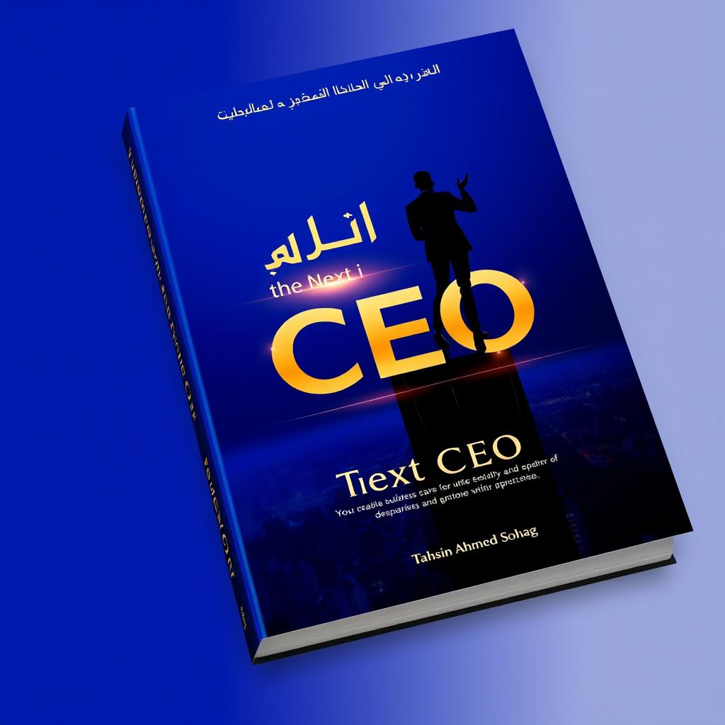 A premium, high-impact book cover for a business and leadership book titled 'আপনিই হবেন – The Next CEO' by Tahsin Ahmed Sohag, designed to exude authority, success, and ambition