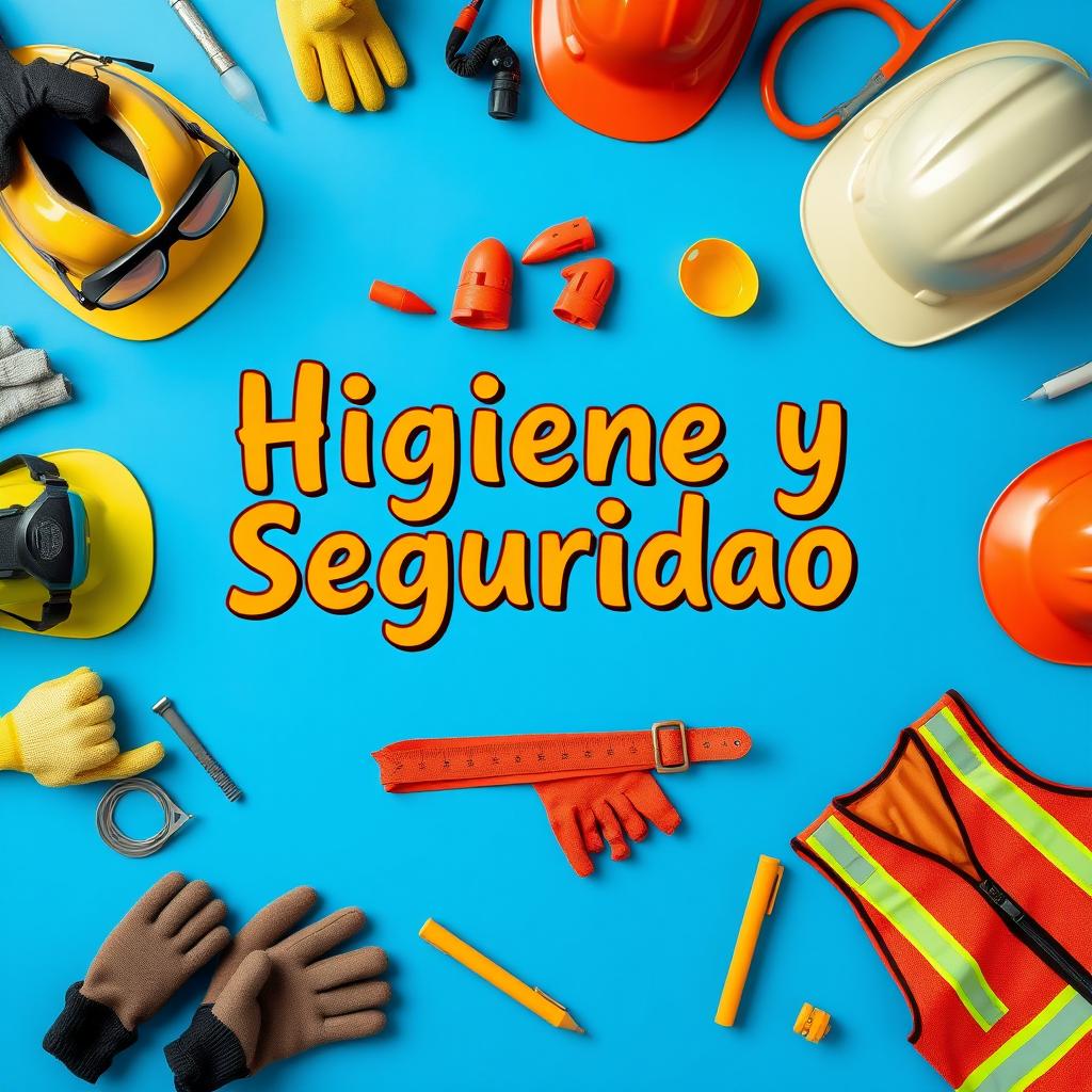 A handmade cover design for a course titled 'Higiene y Seguridad'