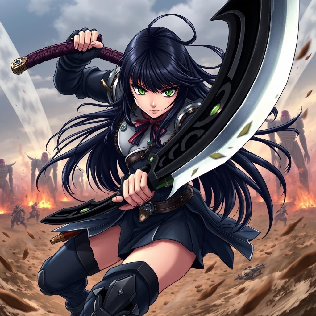 A fierce female character inspired by Carolina from 'Shingeki no Kyojin'