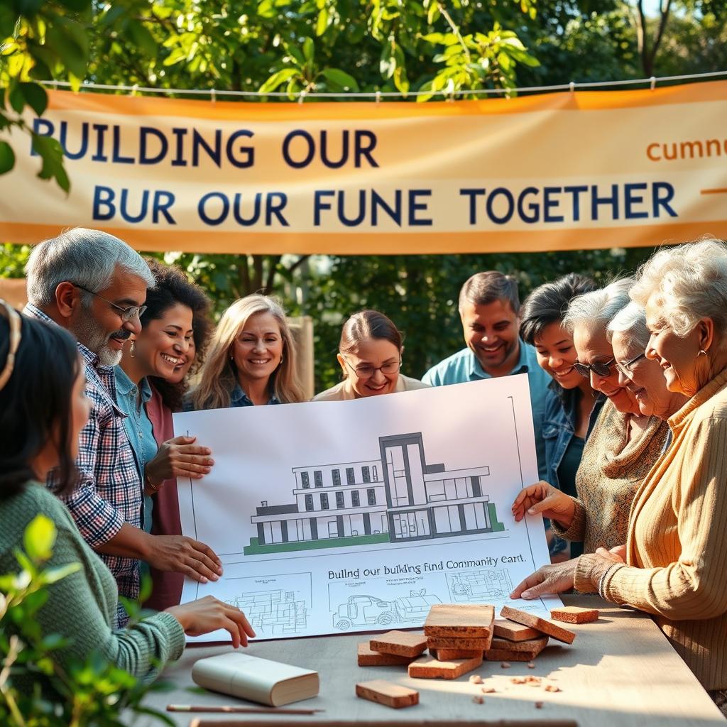 A creative and inspirational image representing a community building fund initiative