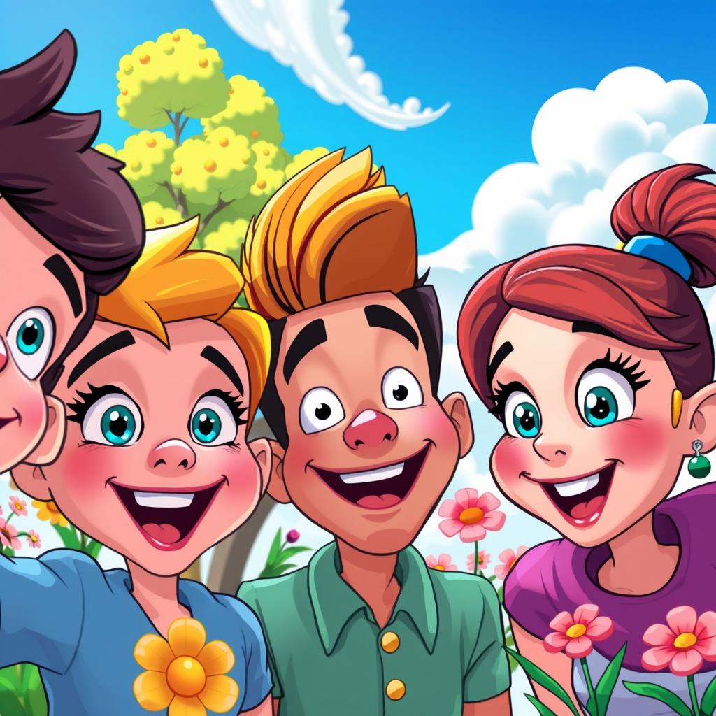 A vibrant and colorful cartoon version of a photo