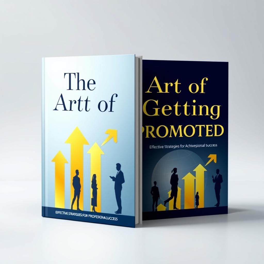A book cover design focusing on the theme: 'The Art of Getting Promoted: Effective Strategies for Achieving Professional Success'